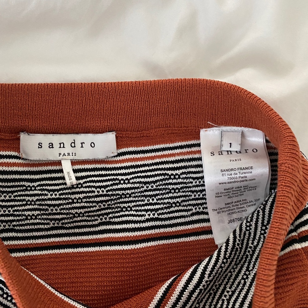 Sandro Paris Striped Ribbed Mini Skirt - Picture 7 of 8